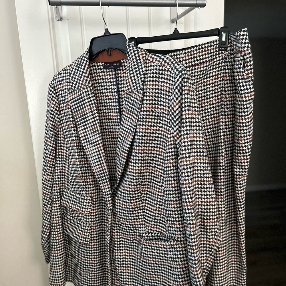 Houndstooth Blazer and Pants Set